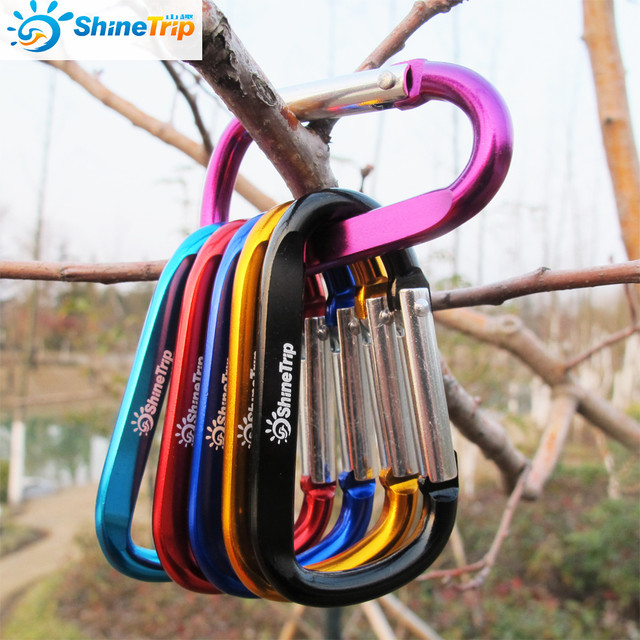 Hiking Aluminum D Shape Buckle Carabiner Survial Key Chain